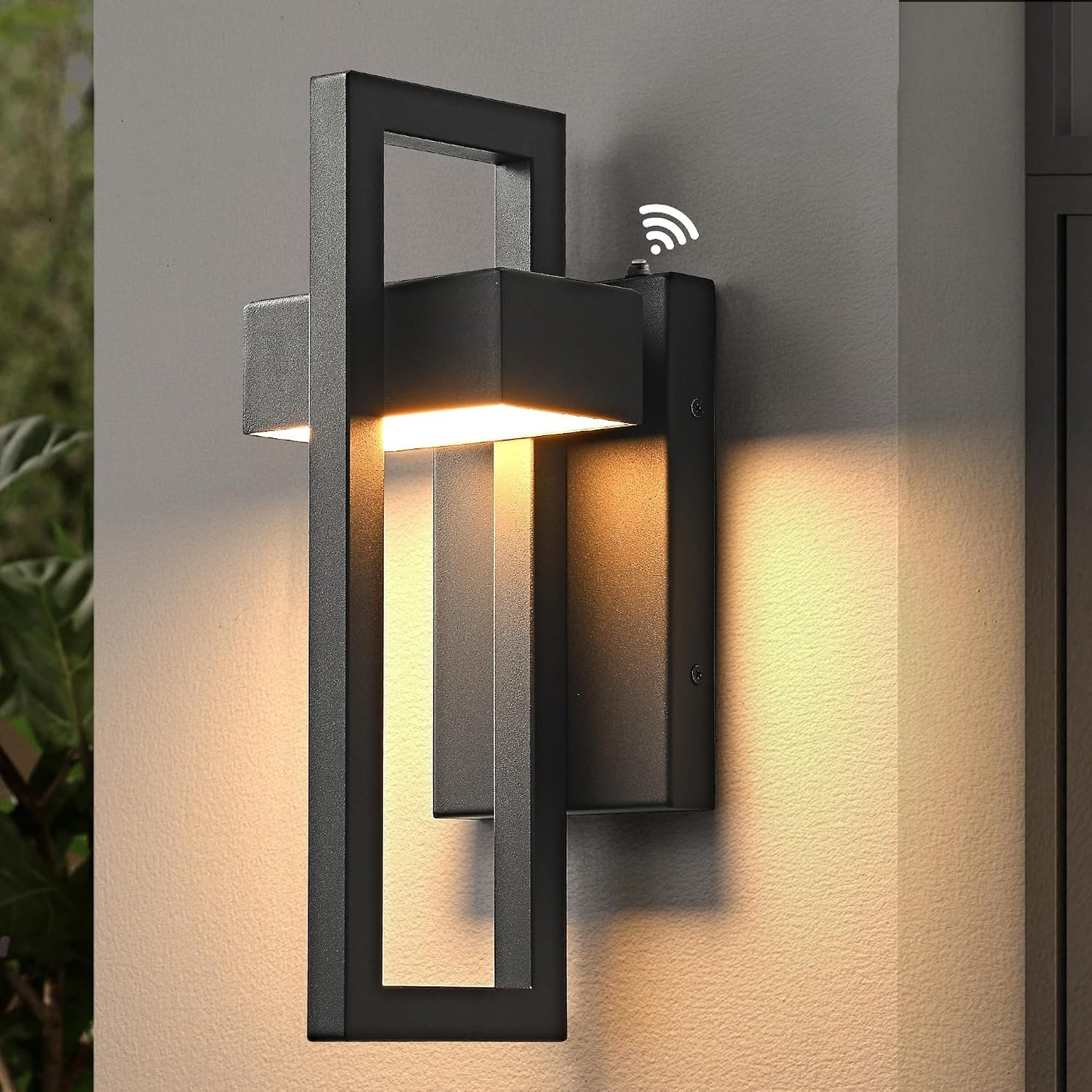 Aplique pared luces LED negras para porche exterior