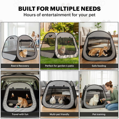Corralito portátil para gatos y perros 33x26.5pulg
