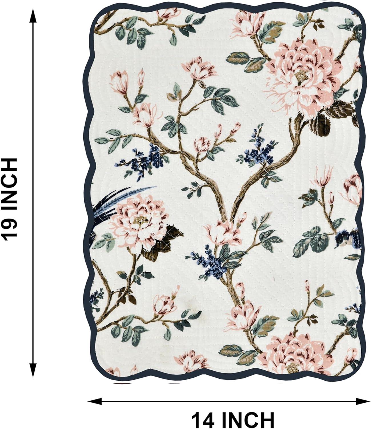 Mantel individuo reversible algodón acolchado set 6