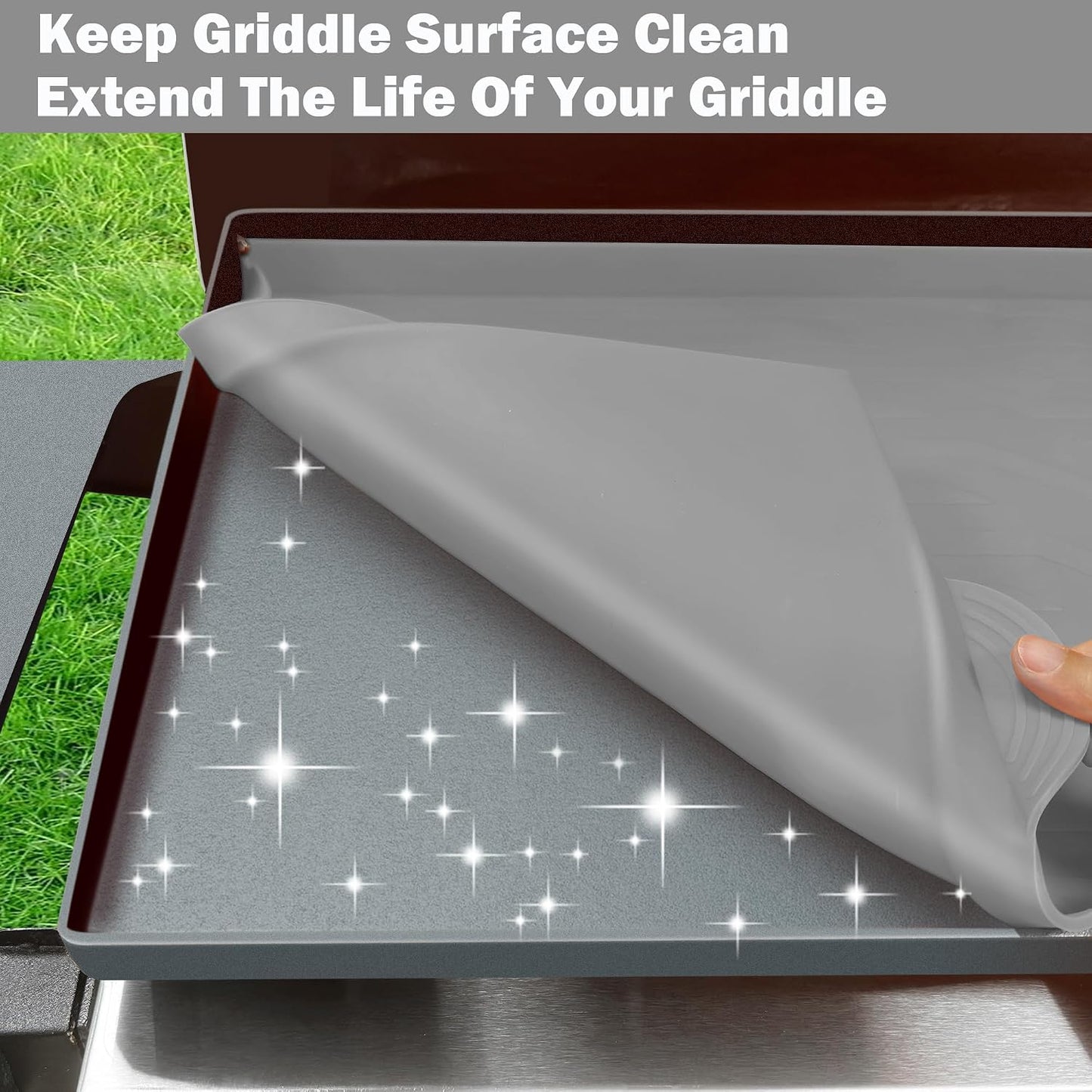 Tapete silicona protege plancha Blackstone 22pulg gris