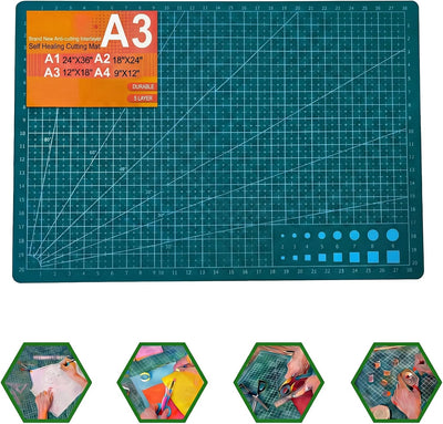 Alfombrilla autorreparable 12x18pulg doble cara
