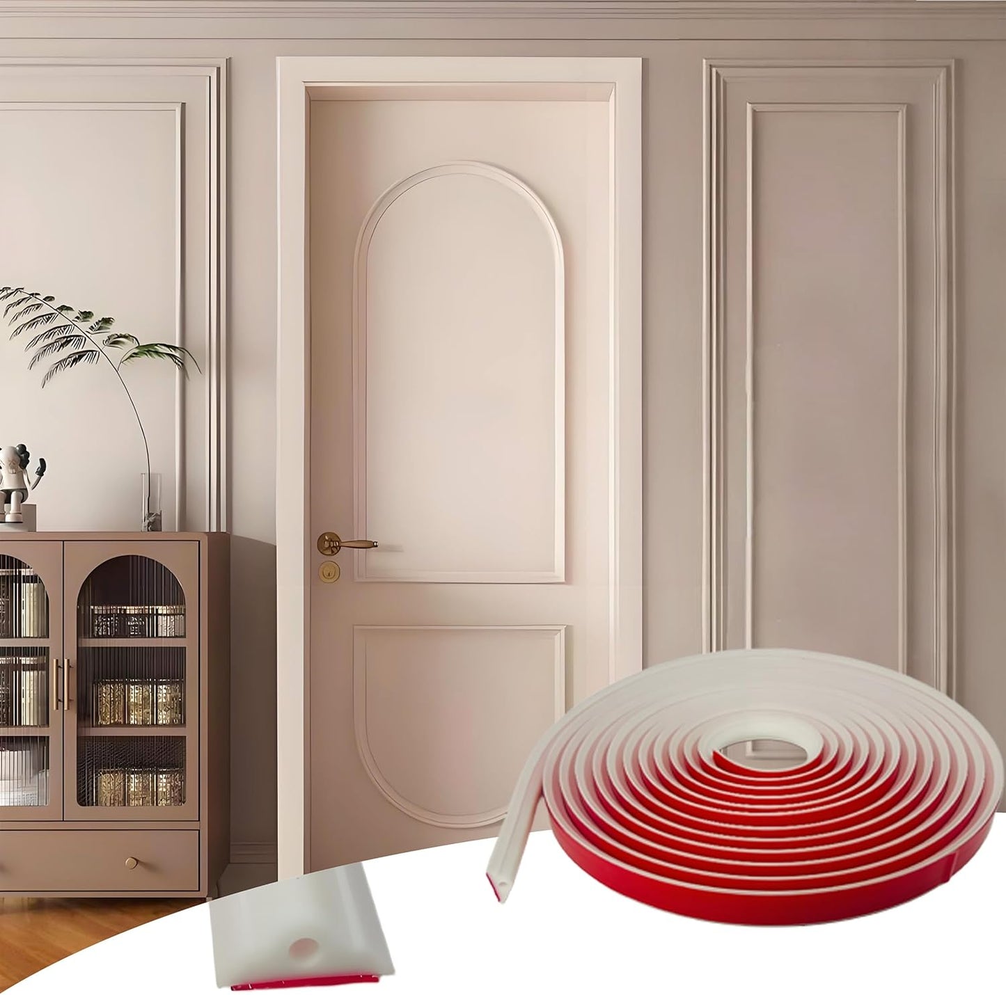 Moldura TPE flexible autoadhesiva 20pies puertas