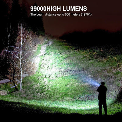 Linterna LED recargable 7 modos impermeable para acampar