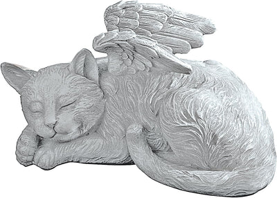 Estatua ángel lápida 10pulg piedra antigua