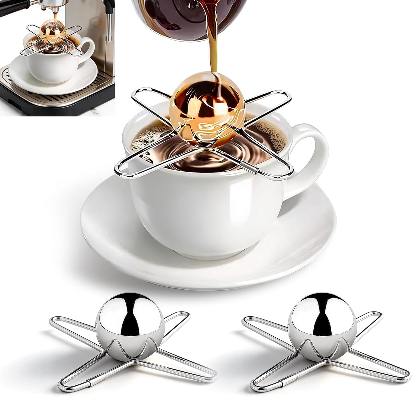 Paquete de 2 bolas de enfriamiento para espresso
