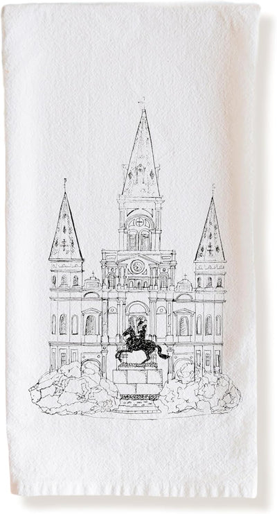 Toalla de cocina New Orleans Saint Louis Cathedral 100% algodón 17x30 pulgadas