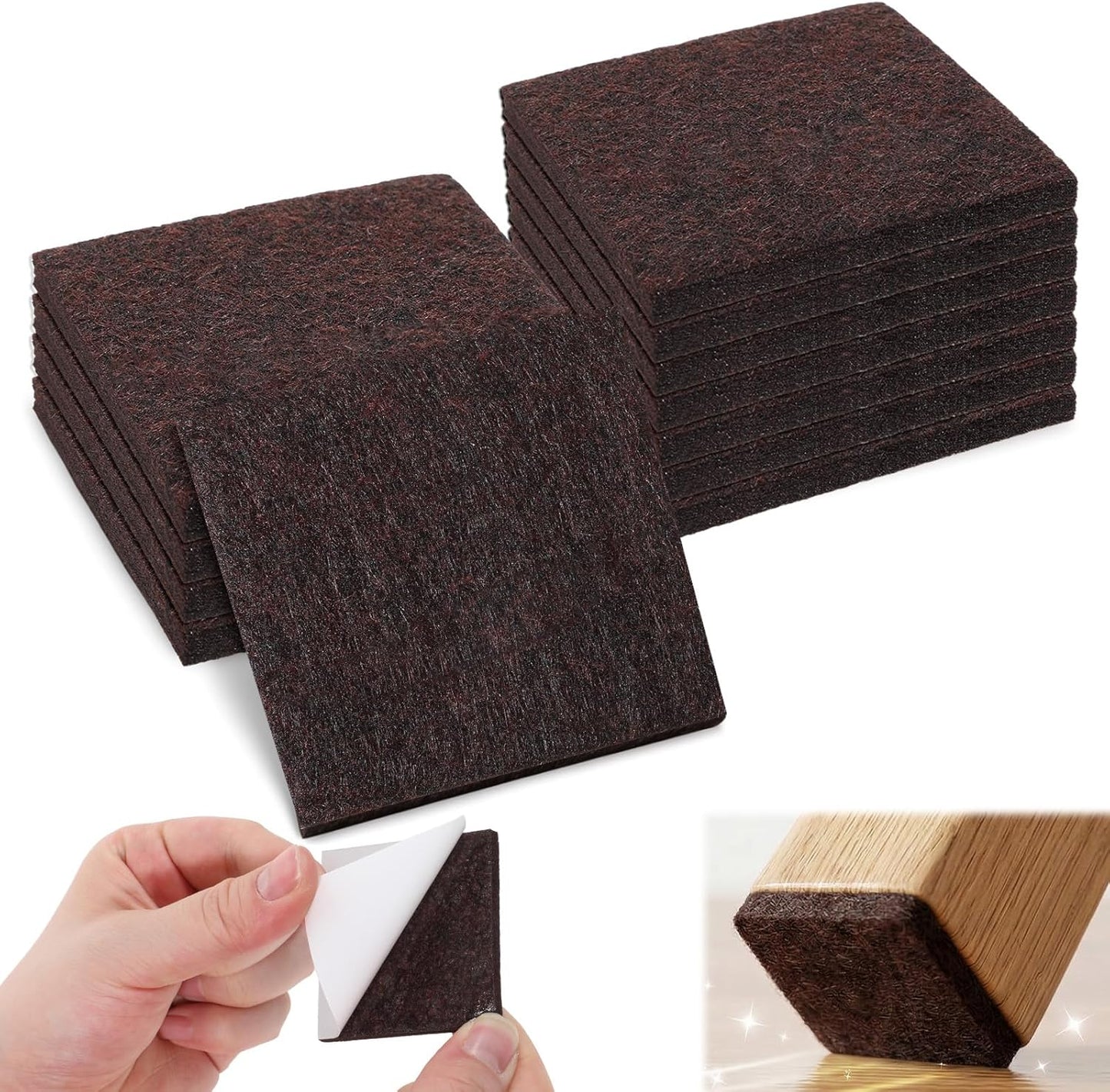 12 Almohadillas Fieltro 2pulg Protectores Suelo Madera Dura