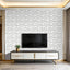 Papel tapiz 3D azulejos blancos autoadhesivos
