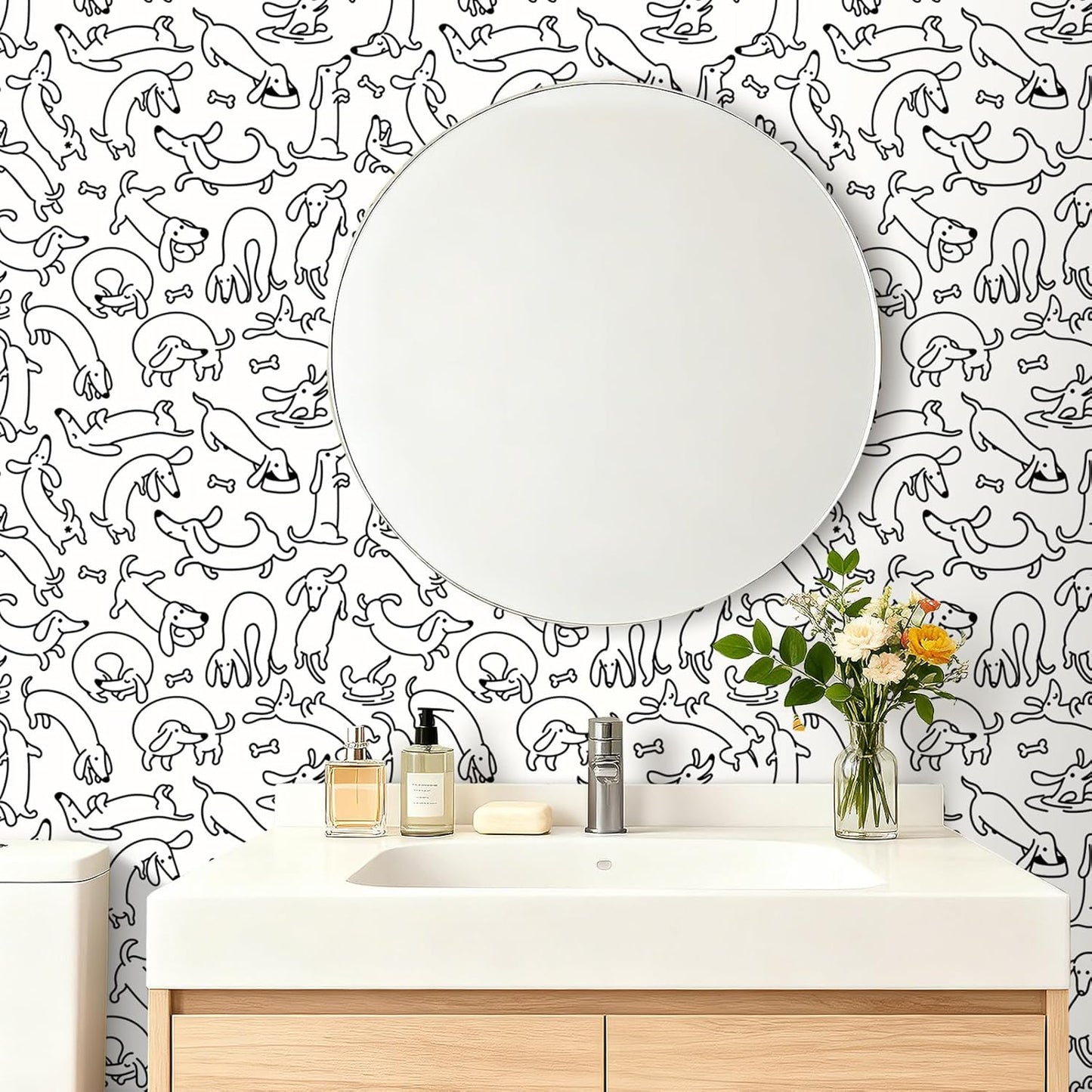 Papel tapiz animales en blanco y negro para perros