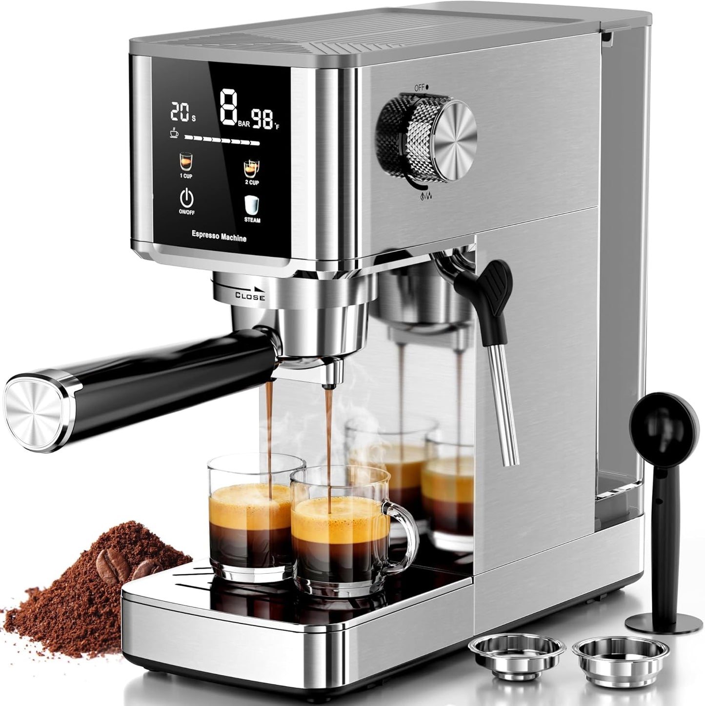 Máquina Espresso 20 Bar Profesional Espumador Leche