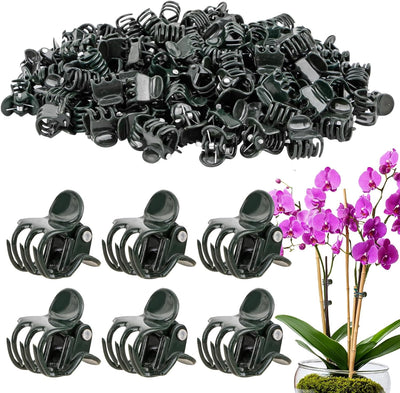 200 Clips Orquídea Soporte Plantas Interior Jardín Plástico