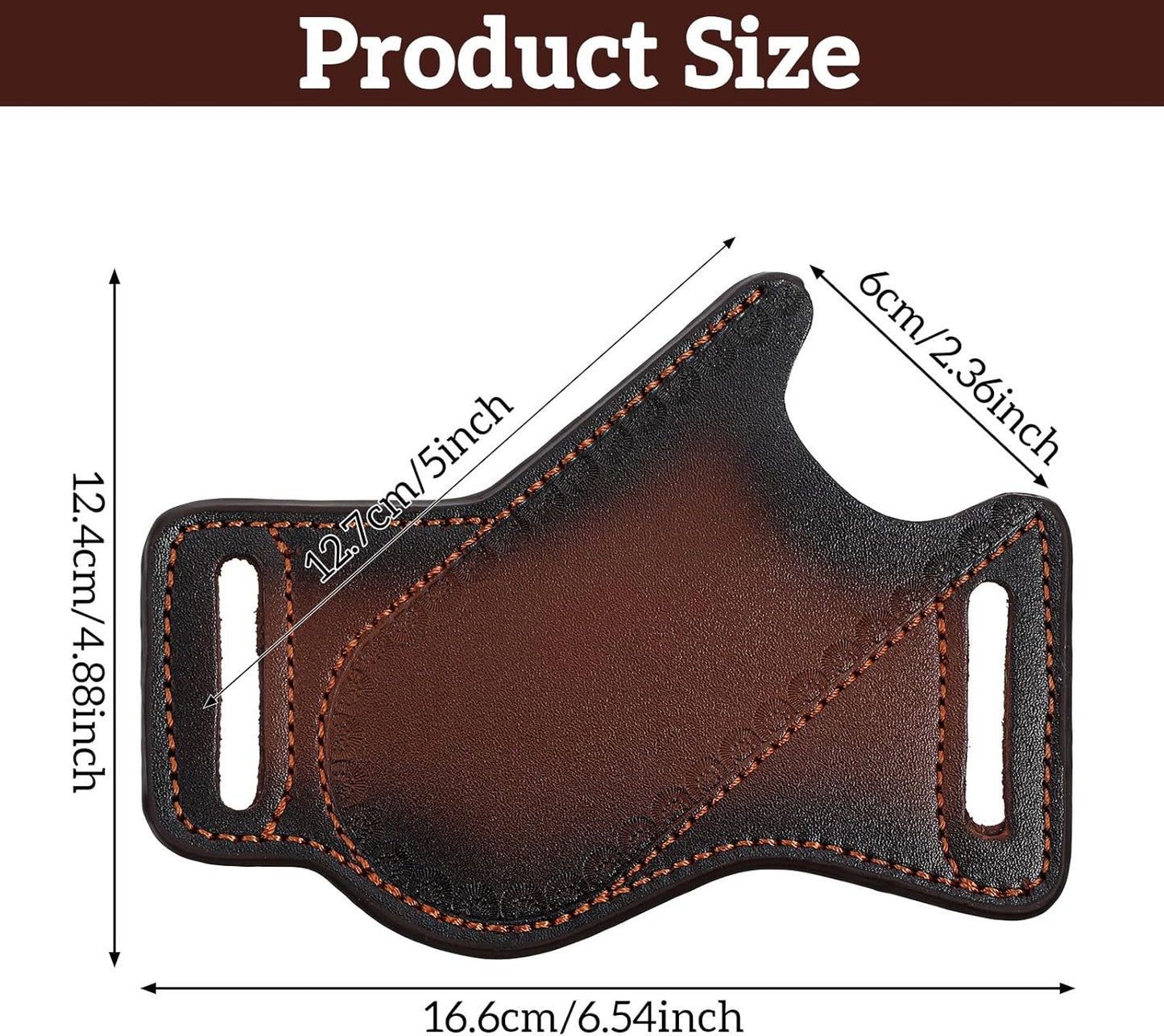 Funda cuero cinturón portacuchillos plegable resistente agua