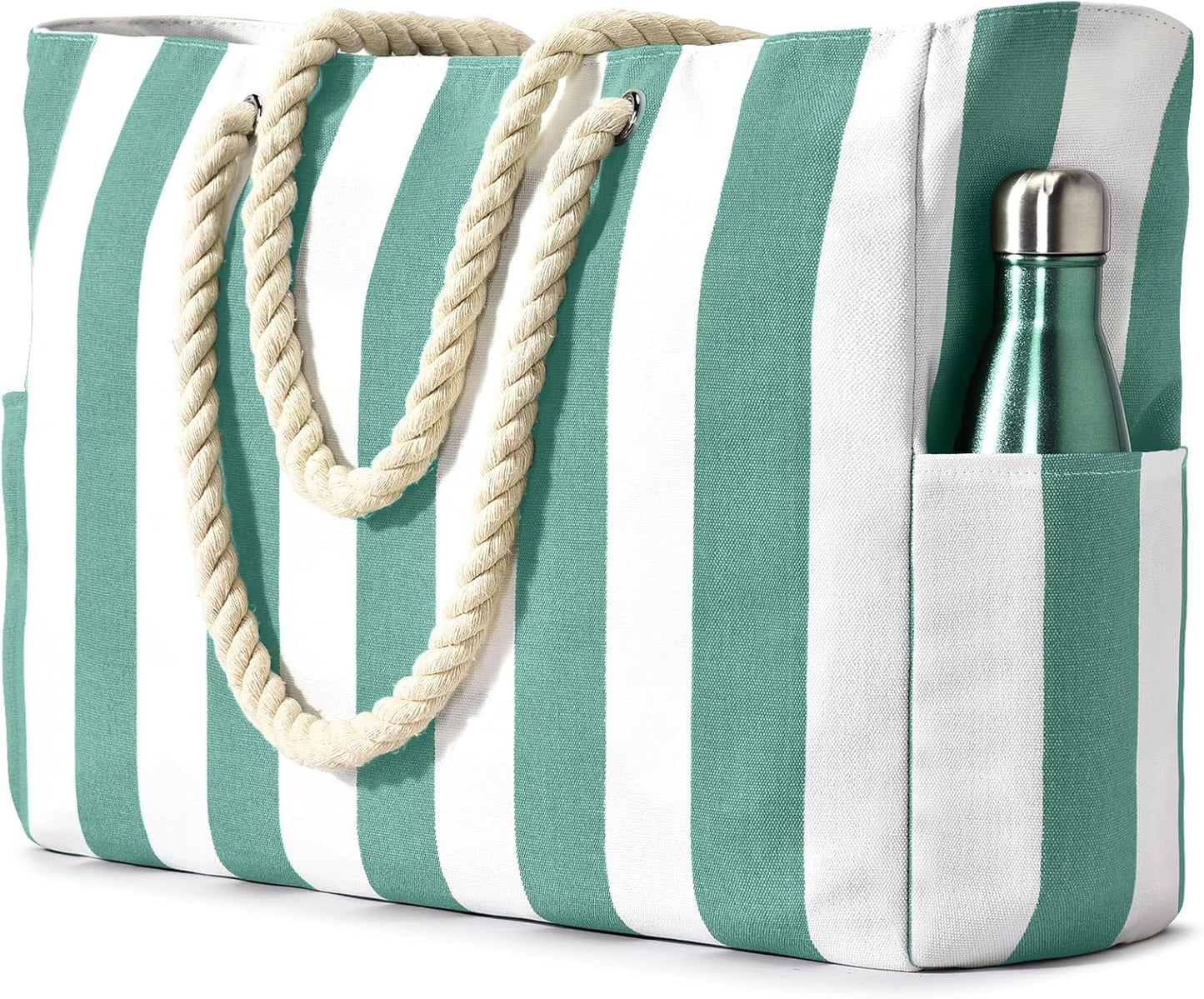 Bolsa natación mujer impermeable a rayas con cremallera