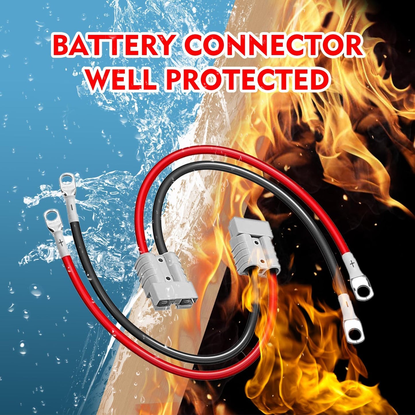 Conector batería 50A 6 cables puente comp SB50 8AWG 600V