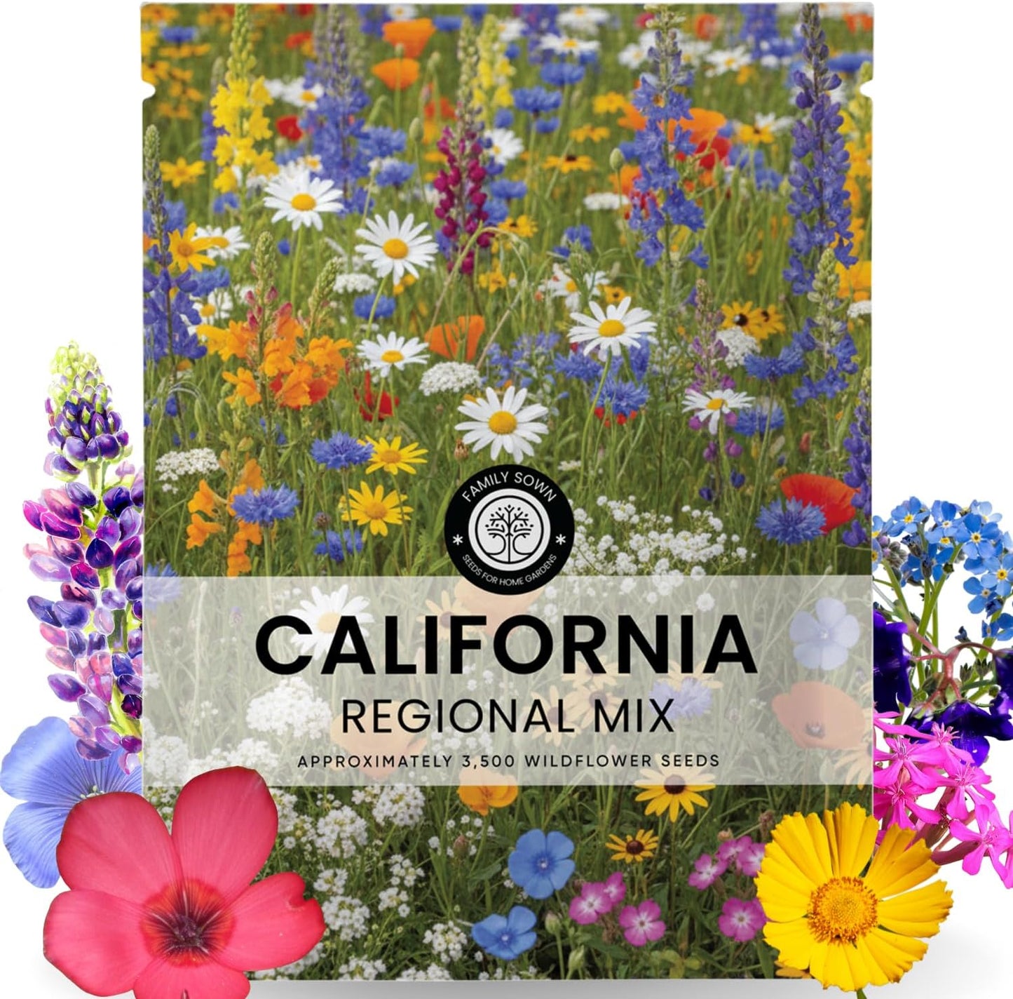Mezcla regional California 3500 semillas bolsa 0.18oz