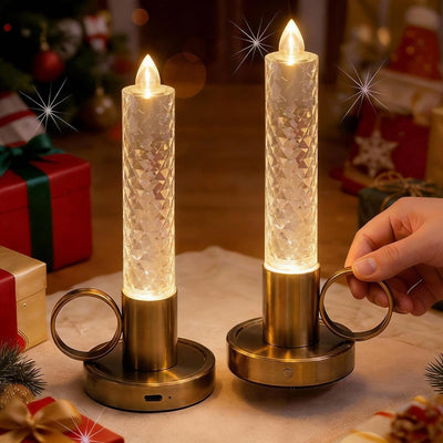 Velas falsas recargables 3 niveles brillo 3000K blanco suave