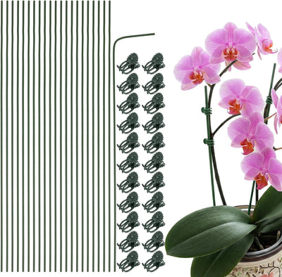 10 Estacas Flexibles Soporte Orquídeas 11.8pulg Jardín