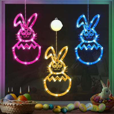 Temporizador luces Pascua 3 colores con ventosa