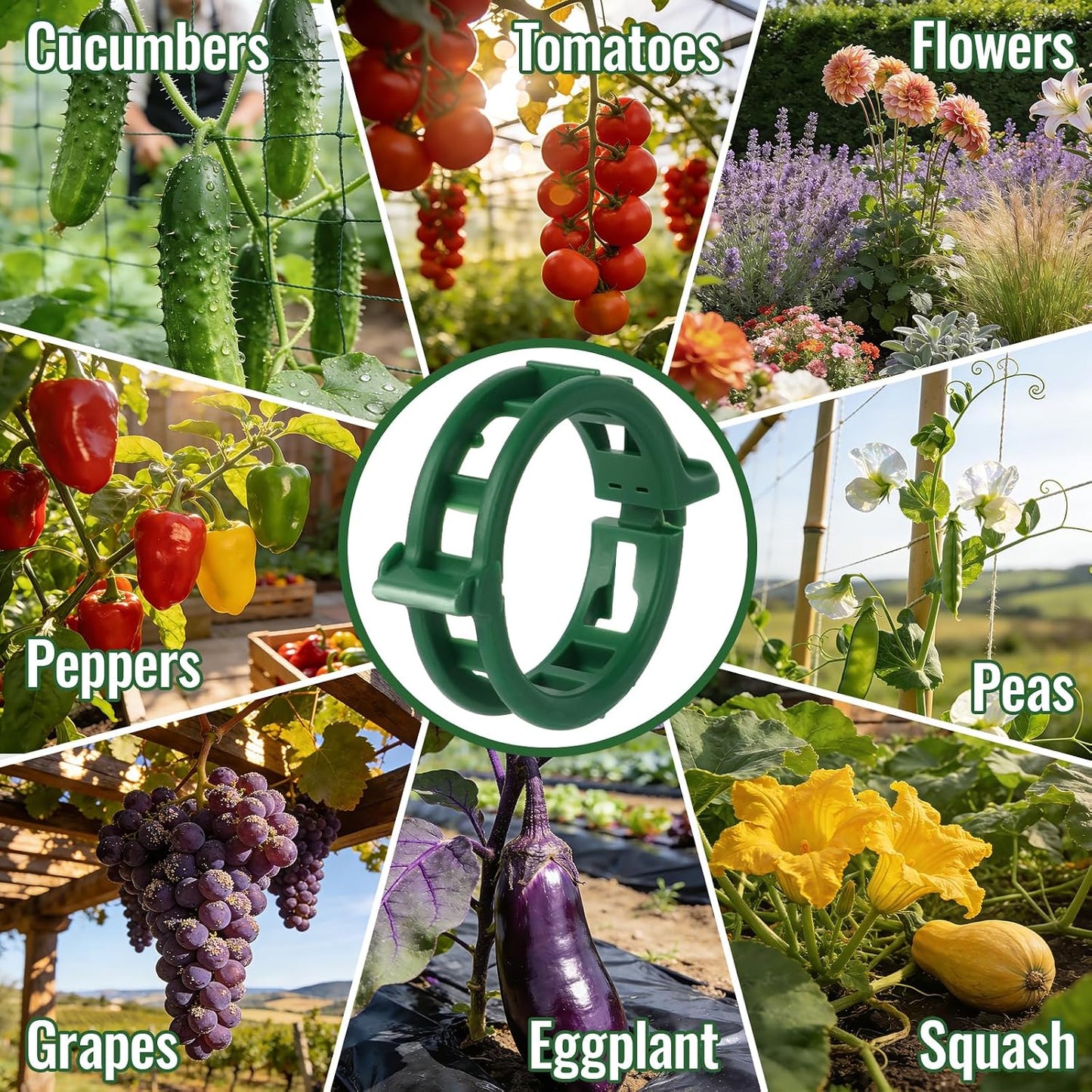300 Clips Tomate Reutilizables para Jardín