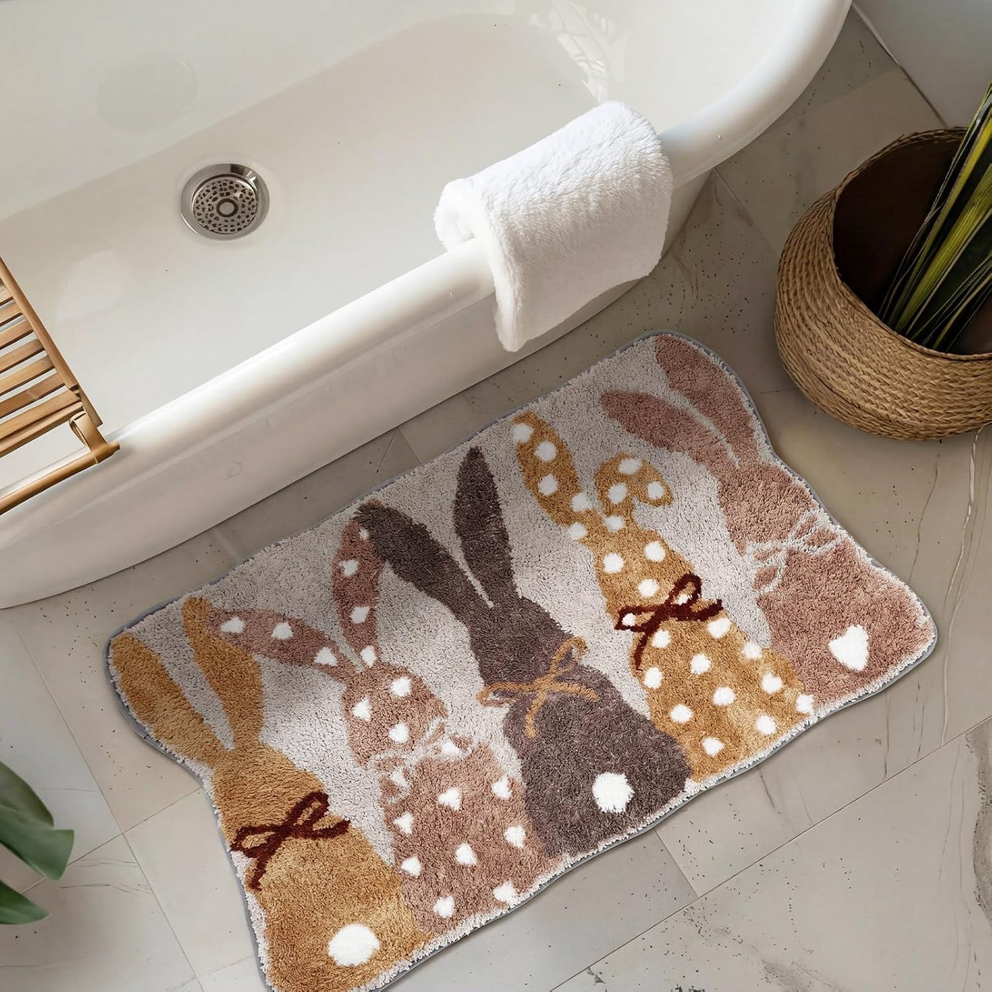 Alfombra baño Pascua 35.4x22.4pulg suave antideslizante