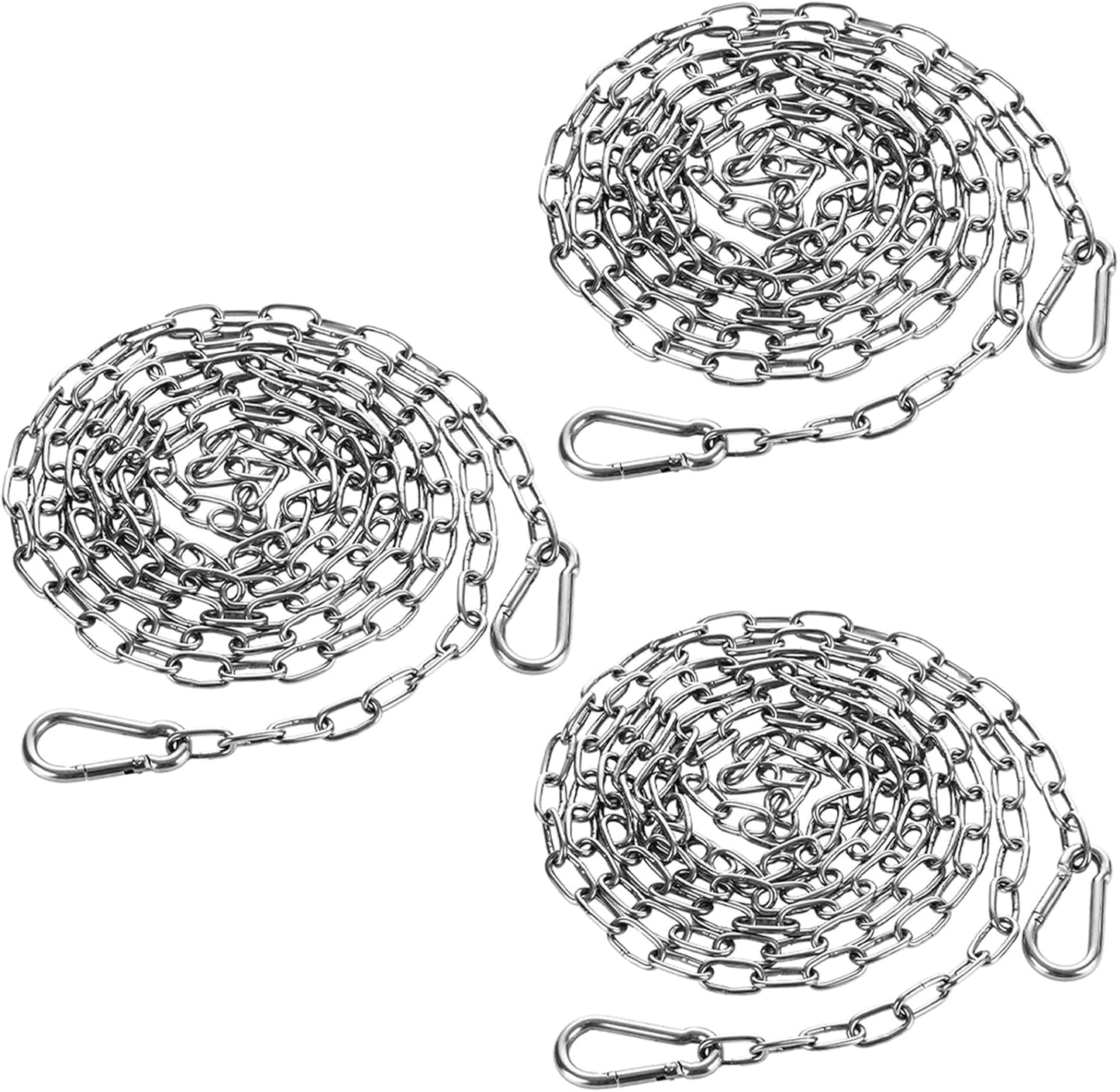 3 Set Cadenas Acero Inox M4 6.56pies 5/64pulg Kit Seguridad Plantas