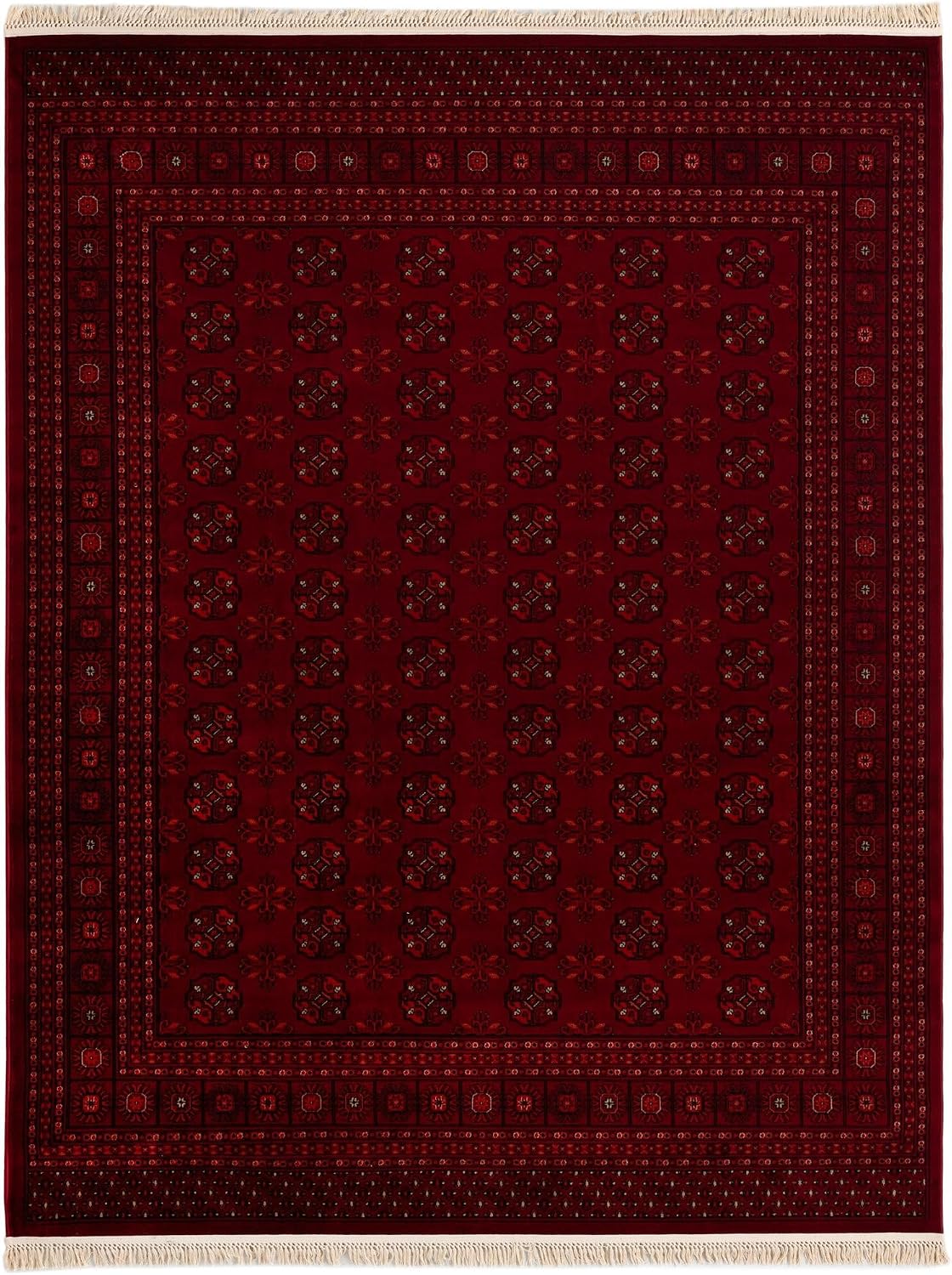 Alfombra área Khan 7'10x10' rojo/terracota
