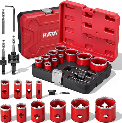 Kit sierra agujero bimetálica 16 pzas corte profundo 3/4-2-1/2pulg