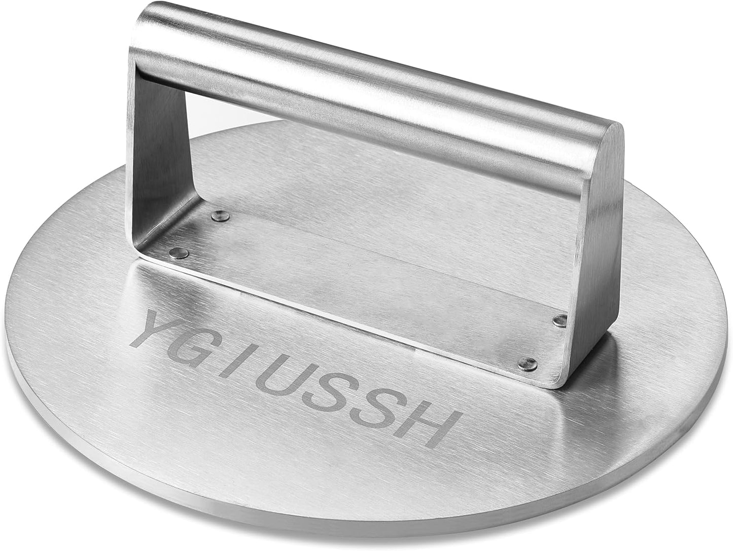 Prensa tocino acero inox 8.7pulg antiadherente con mango