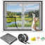 Pantalla autoadhesiva ajustable 36x55pulg malla fibra vidrio gris