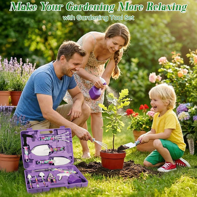 Set 10 Herramientas Jardinería Portátiles Mango Ergonómico