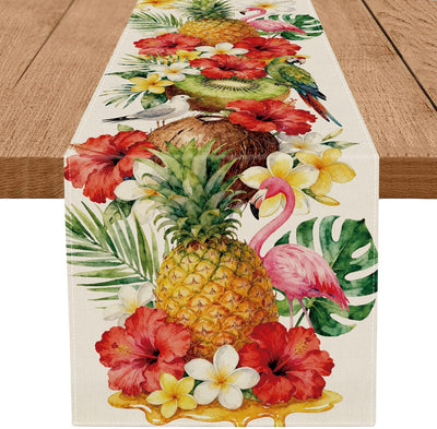 Camino de mesa tropical para cocina y comedor 13 x 72 pulgadas