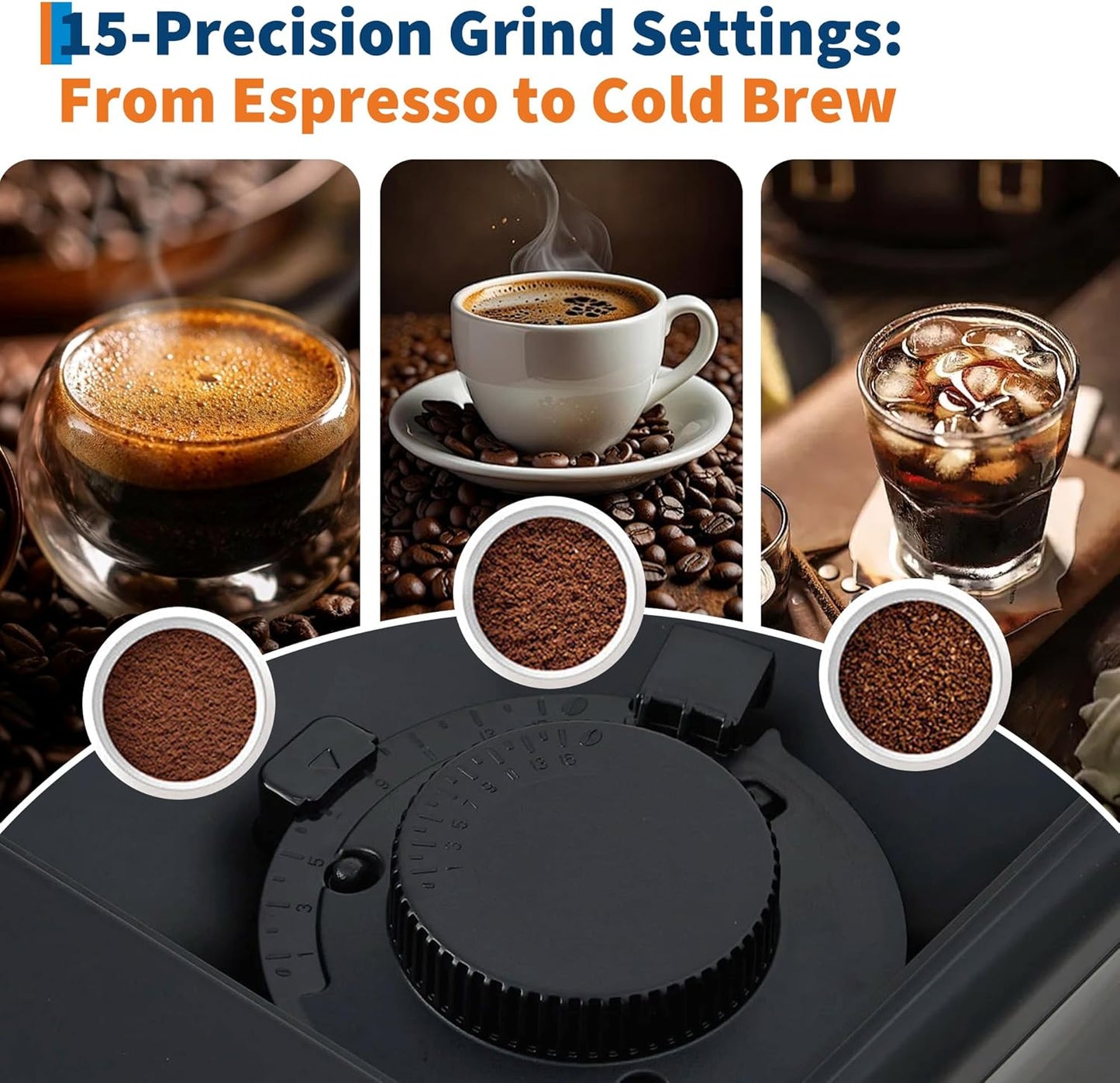Cafetera Espresso 3ª Gen Espumador Leche Molinillo Extraíble