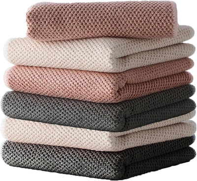 6 Pzas Paños Microfibra 12x16pulg Absorbentes para Cafeteras y Auto