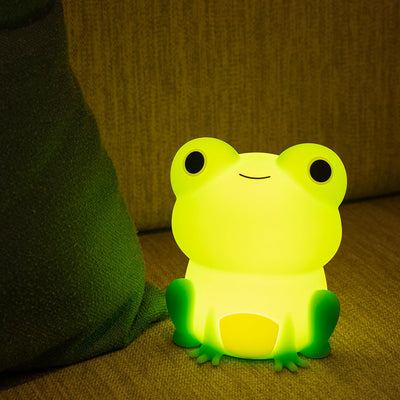 Luz LED rana Kawaii regulable con temporizador para bebé