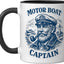 Taza Cerámica Capitán Barco Negro/Blanco