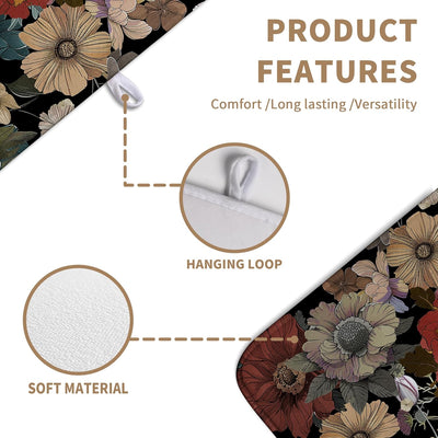 Tapete de secado de platos floral bohemio microfibra absorbente