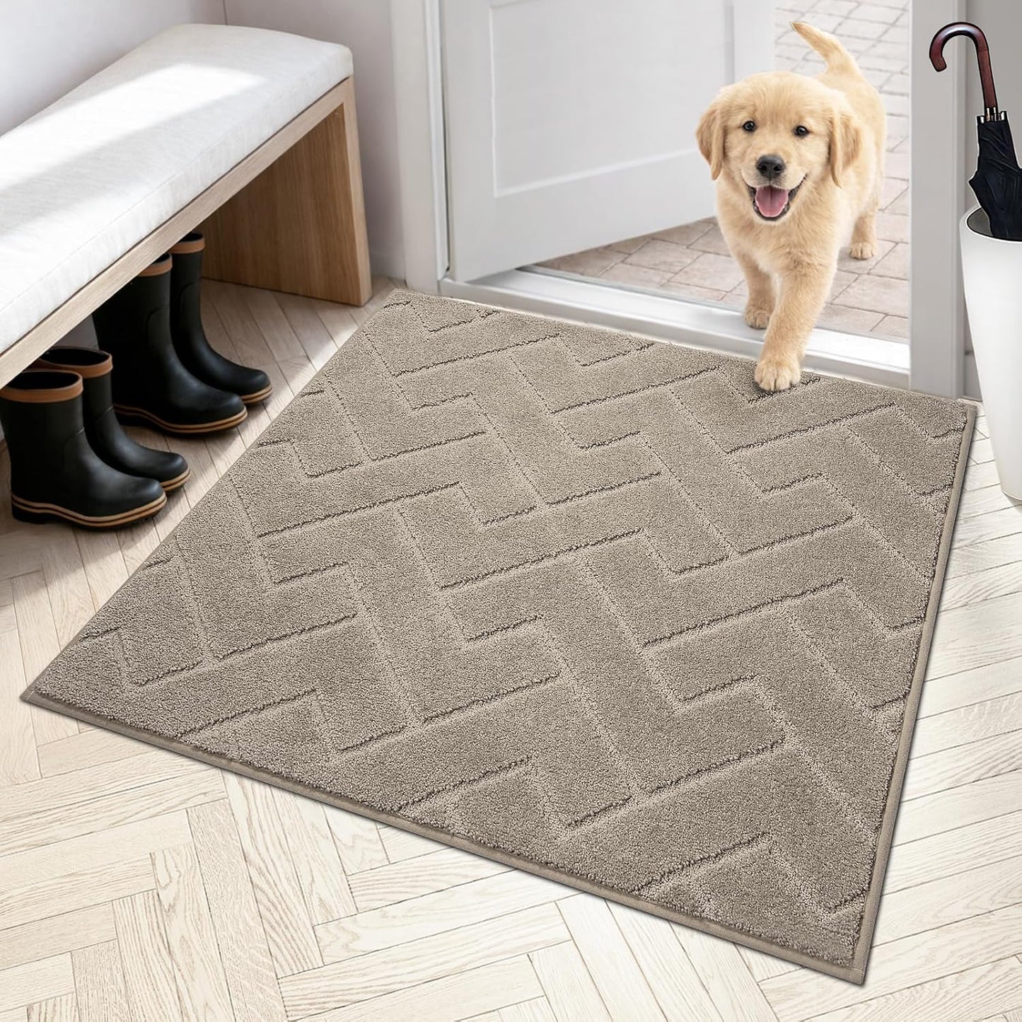 Tapete puerta 36x36pulg antideslizante absorbente para perro