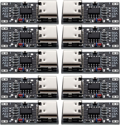 Pack 10 módulos USB-C PD 9-20V carga rápida comp