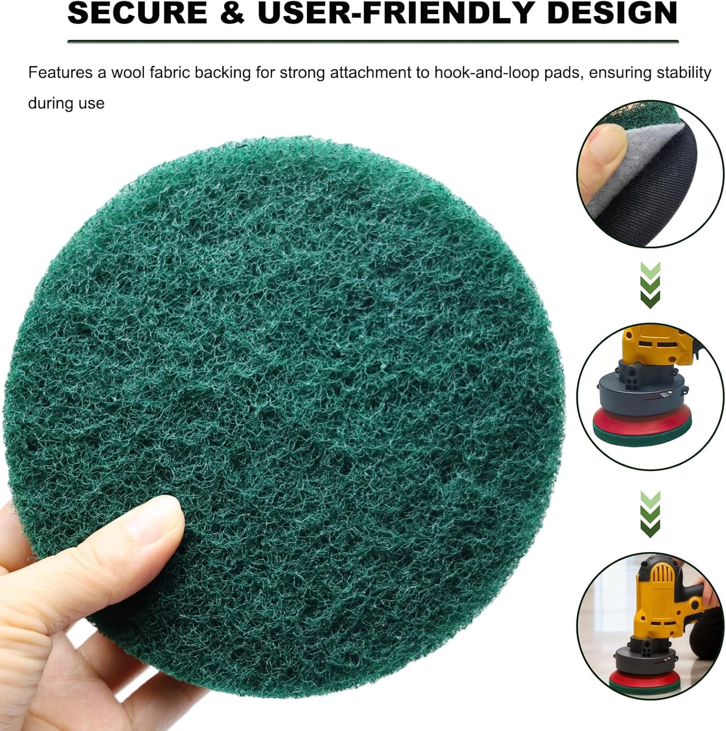 10 Almohadillas Multiusos 6pulg Verdes Pulido Automotriz