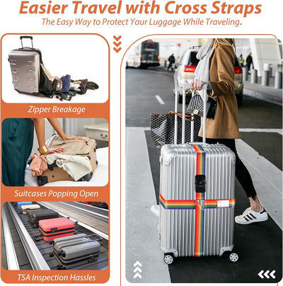 Correas equipaje TSA cerradura combinación arco iris