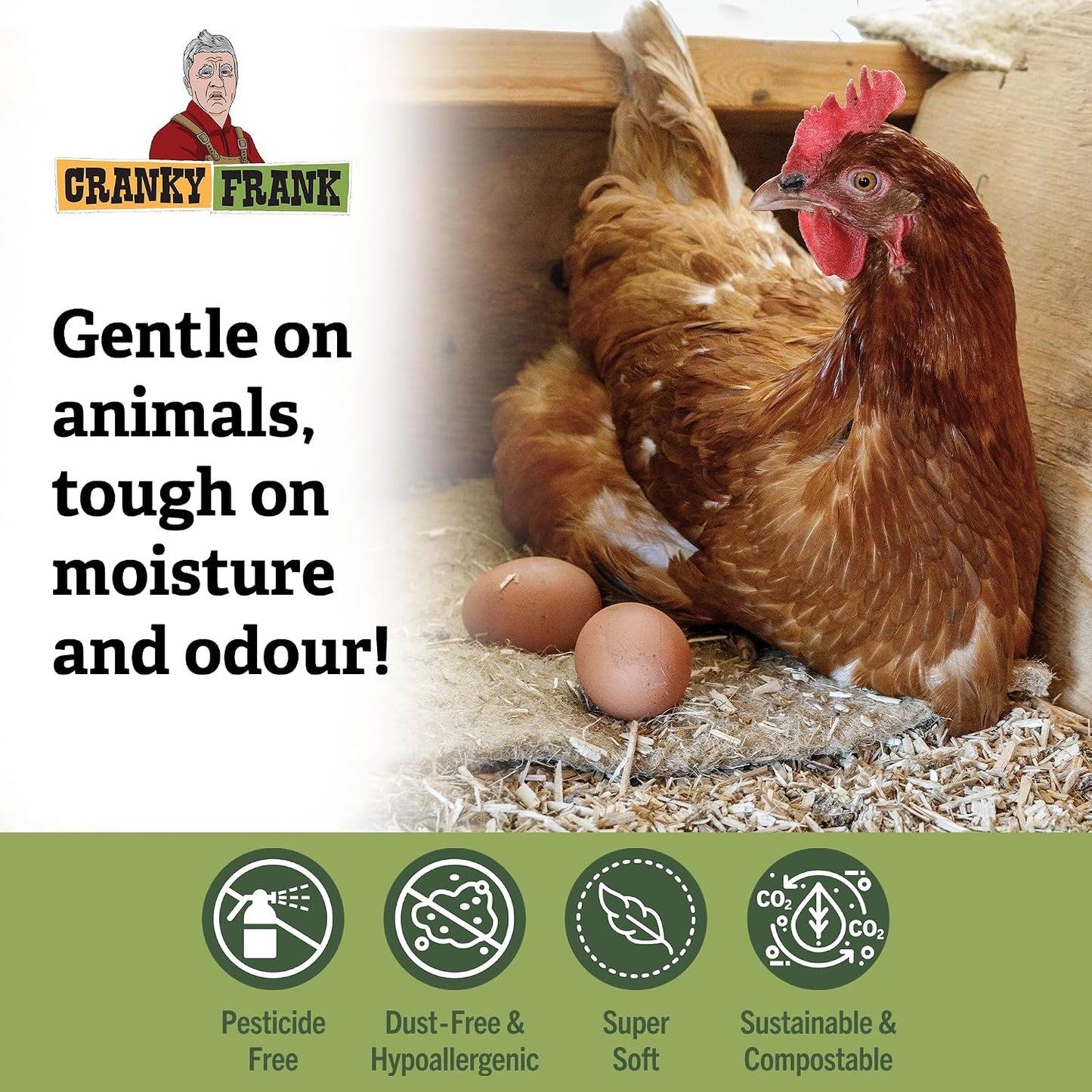 Ropa cama pollos mascotas 75l 20lb totalmente natural