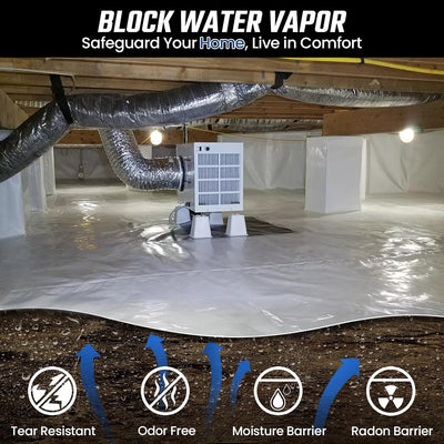 Barrera vapor 12mil 10x120pies resistente plástico