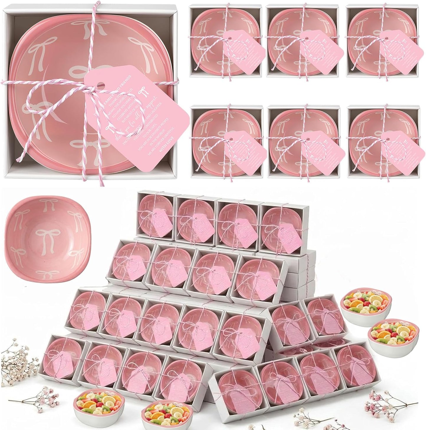 Juego de 30 cuencos de cerámica 10 oz con salsa de soya para sopa, aperitivos y postres