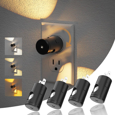 Luces nocturnas enchufables pared set 4 mini lentes 3CCT regulables