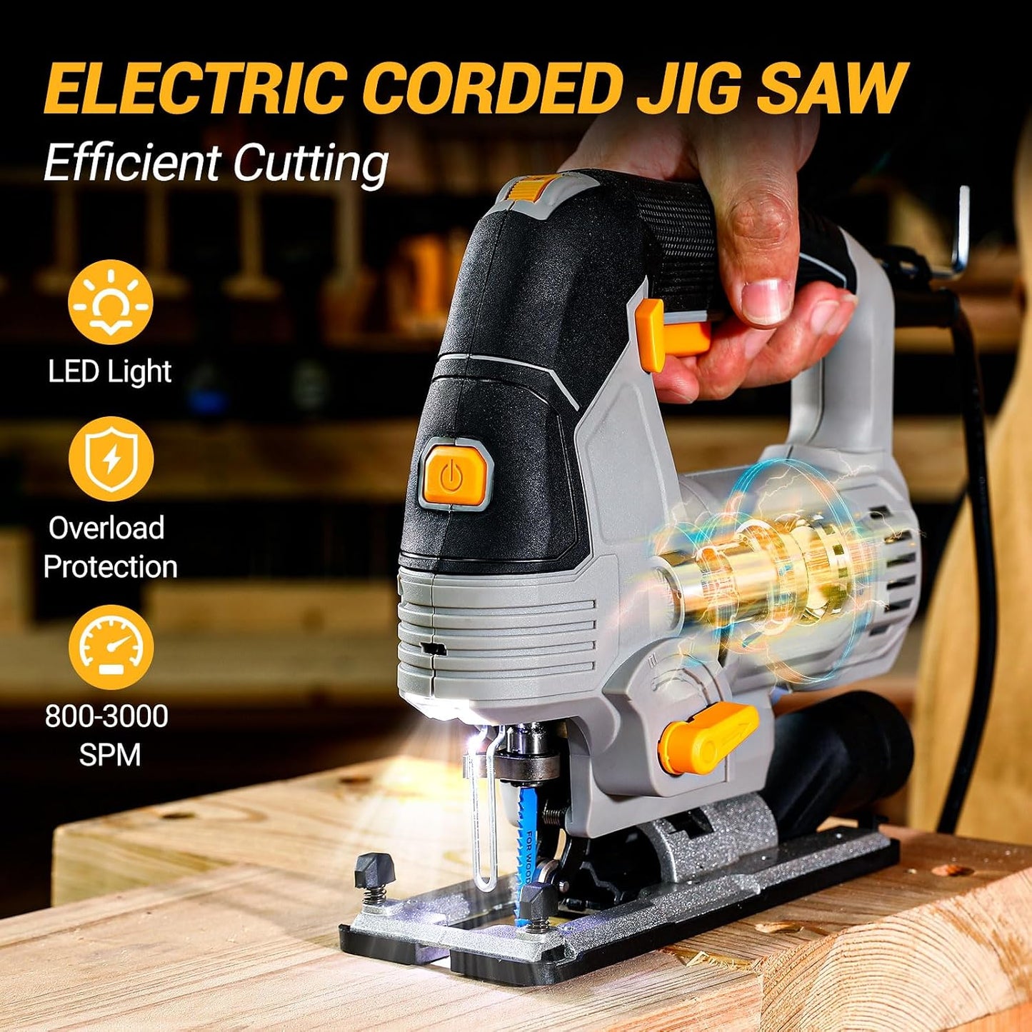 Sierra calar 6.7A 6 velocidades 3000SPM luz LED bisel ±45°