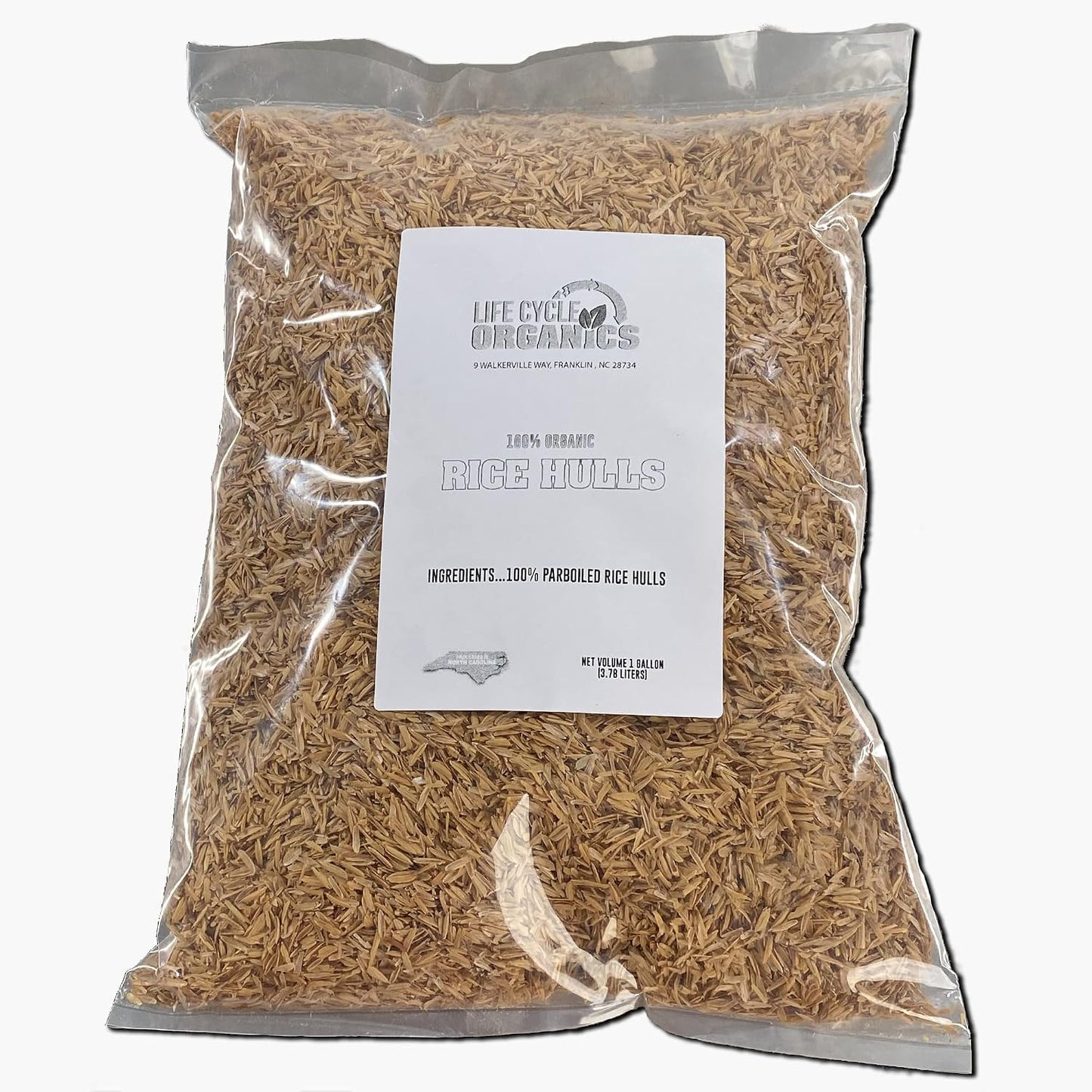 Cascos de arroz orgánico 1gal