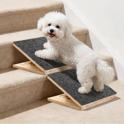 Rampa plegable para perros pequeños con cuñas ajustables de madera