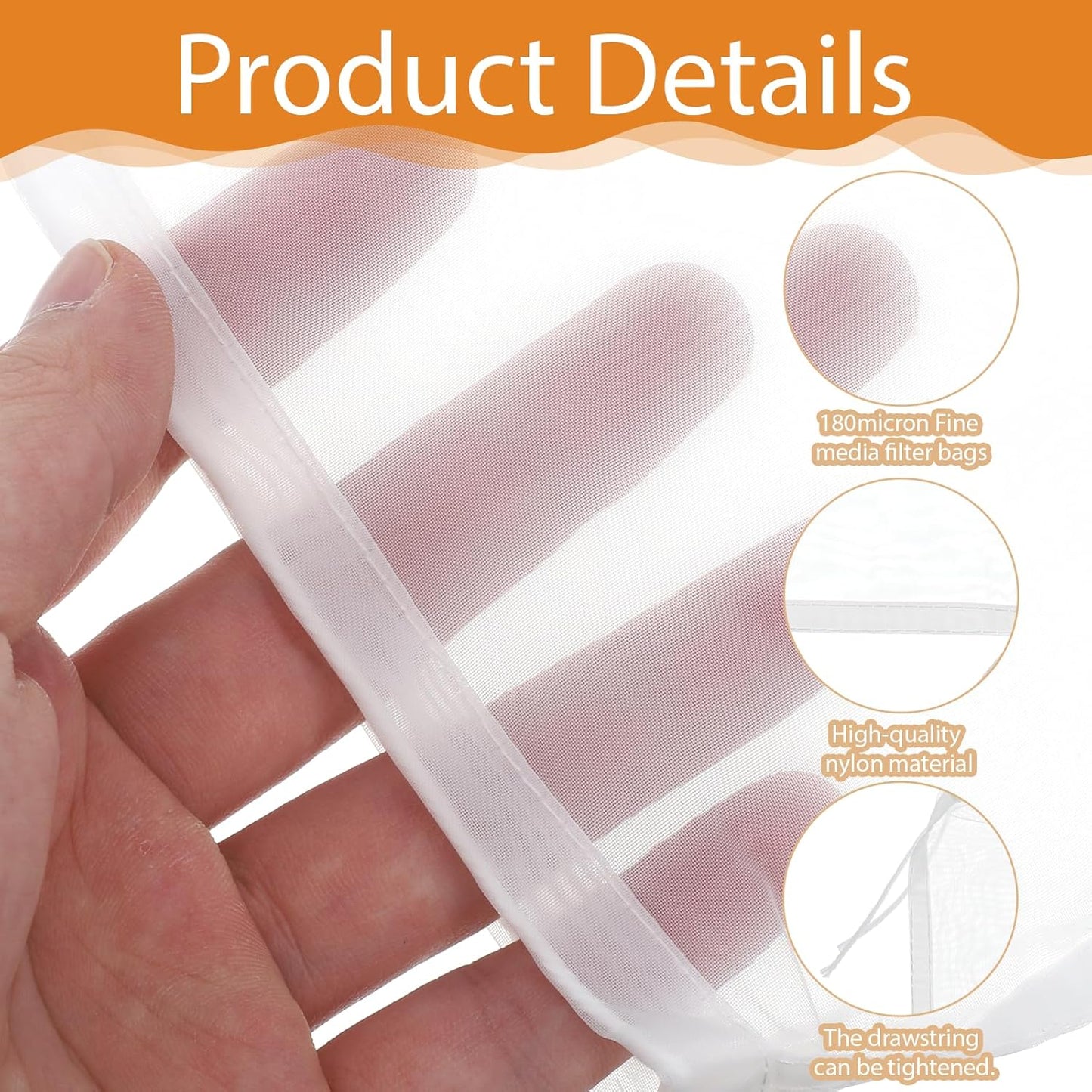 Bolsas de leche de nuez reutilizables para colar jugos, yogur, café y té