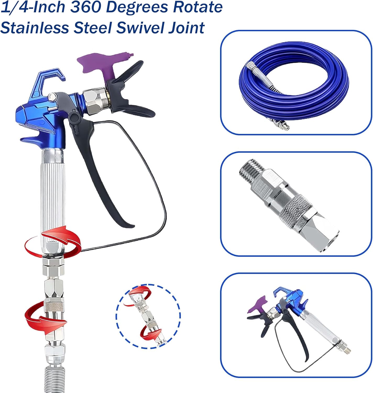 Junta rociadora 1/4 pulg 360 grados para Graco SG10 SG20