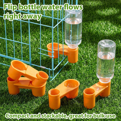 24 Vasos Plástico Bebedero Aves Jaula Amarillo